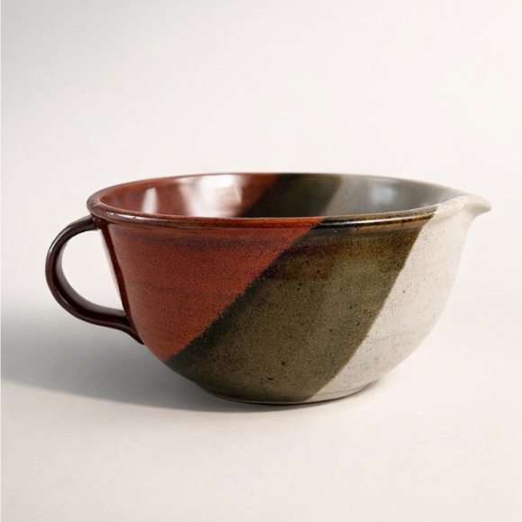Other - STUDIO POTTERY BATTER BOWL HANDLE/SPOUT HAND-MADE MID-CENTURY MODERN CERAMICS